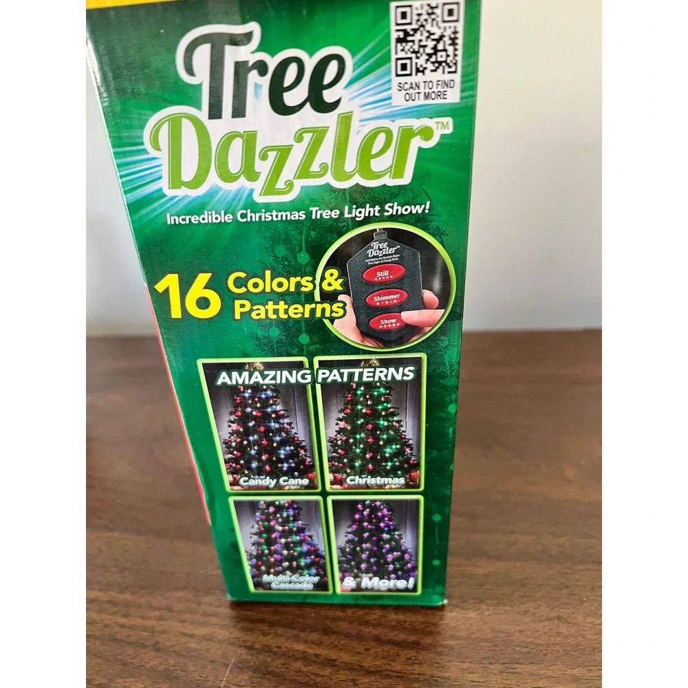 Tree Dazzler LED Christmas Tree Light Show 16 Colors & Patterns BulbHead Remote
